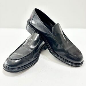 Cole Haan Men Leather Loafers Size 10.5 Black Classic Dress Shoes